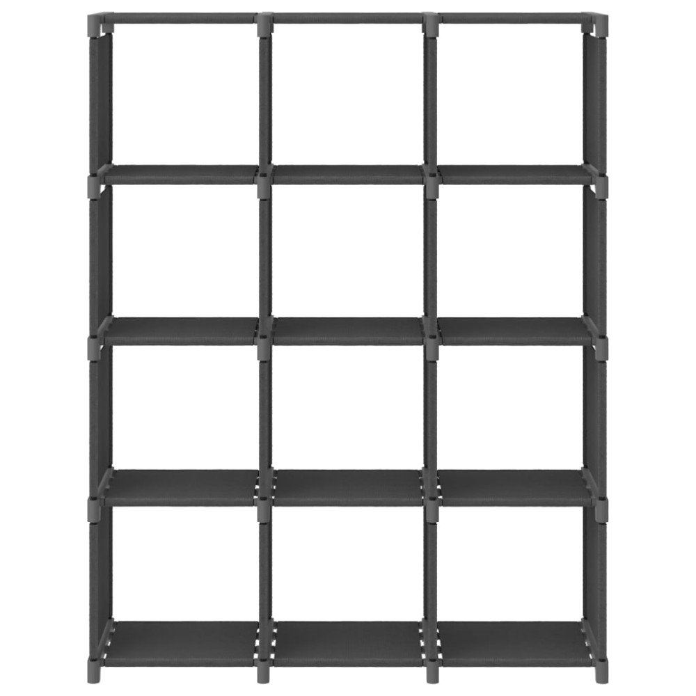 vidaXL Ραφιέρα με 12 Κύβους Γκρι 103 x 30 x 141 εκ. Υφασμάτινη