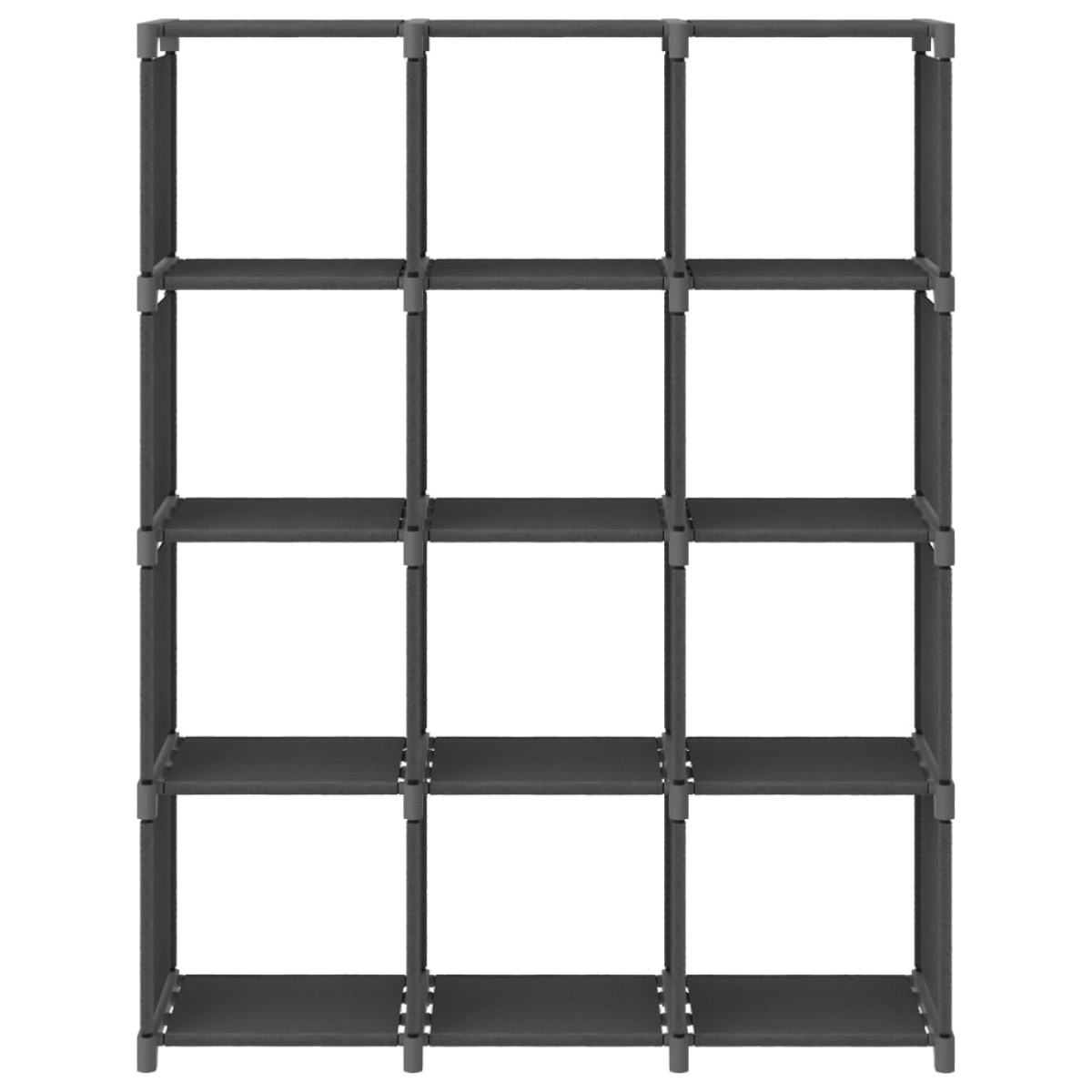 vidaXL Ραφιέρα με 12 Κύβους Γκρι 103 x 30 x 141 εκ. Υφασμάτινη