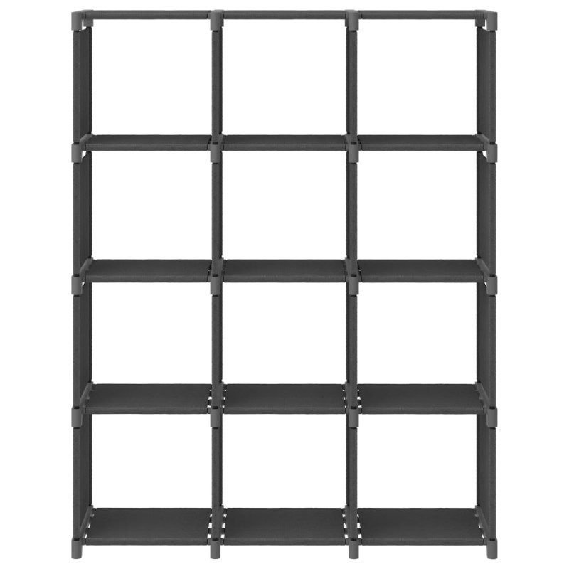 vidaXL Ραφιέρα με 12 Κύβους Γκρι 103 x 30 x 141 εκ. Υφασμάτινη