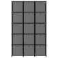 vidaXL Ραφιέρα με 15 Κύβους & Κουτιά Μαύρη 103x30x175,5 εκ. Υφασμάτινη