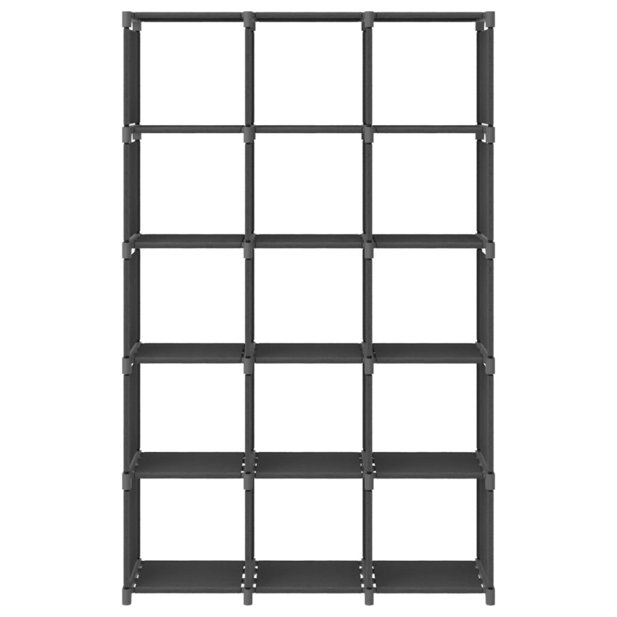 vidaXL Ραφιέρα με 15 Κύβους & Κουτιά Γκρι 103x30x175,5 εκ. Υφασμάτινη