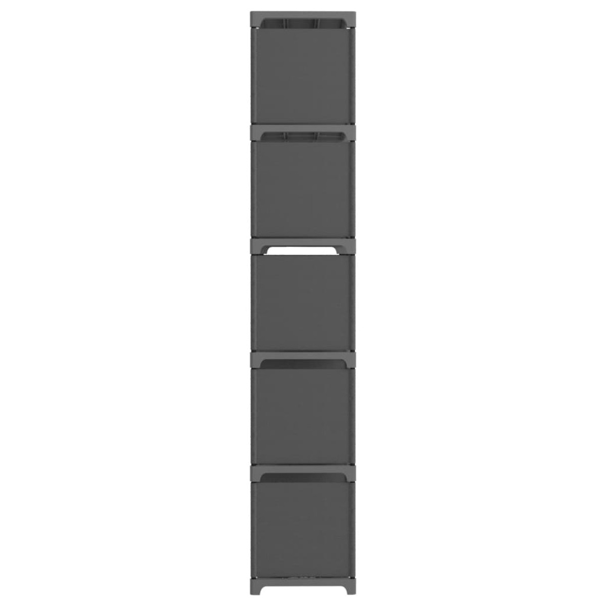 vidaXL Ραφιέρα με 15 Κύβους & Κουτιά Γκρι 103x30x175,5 εκ. Υφασμάτινη