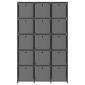 vidaXL Ραφιέρα με 15 Κύβους & Κουτιά Γκρι 103x30x175,5 εκ. Υφασμάτινη