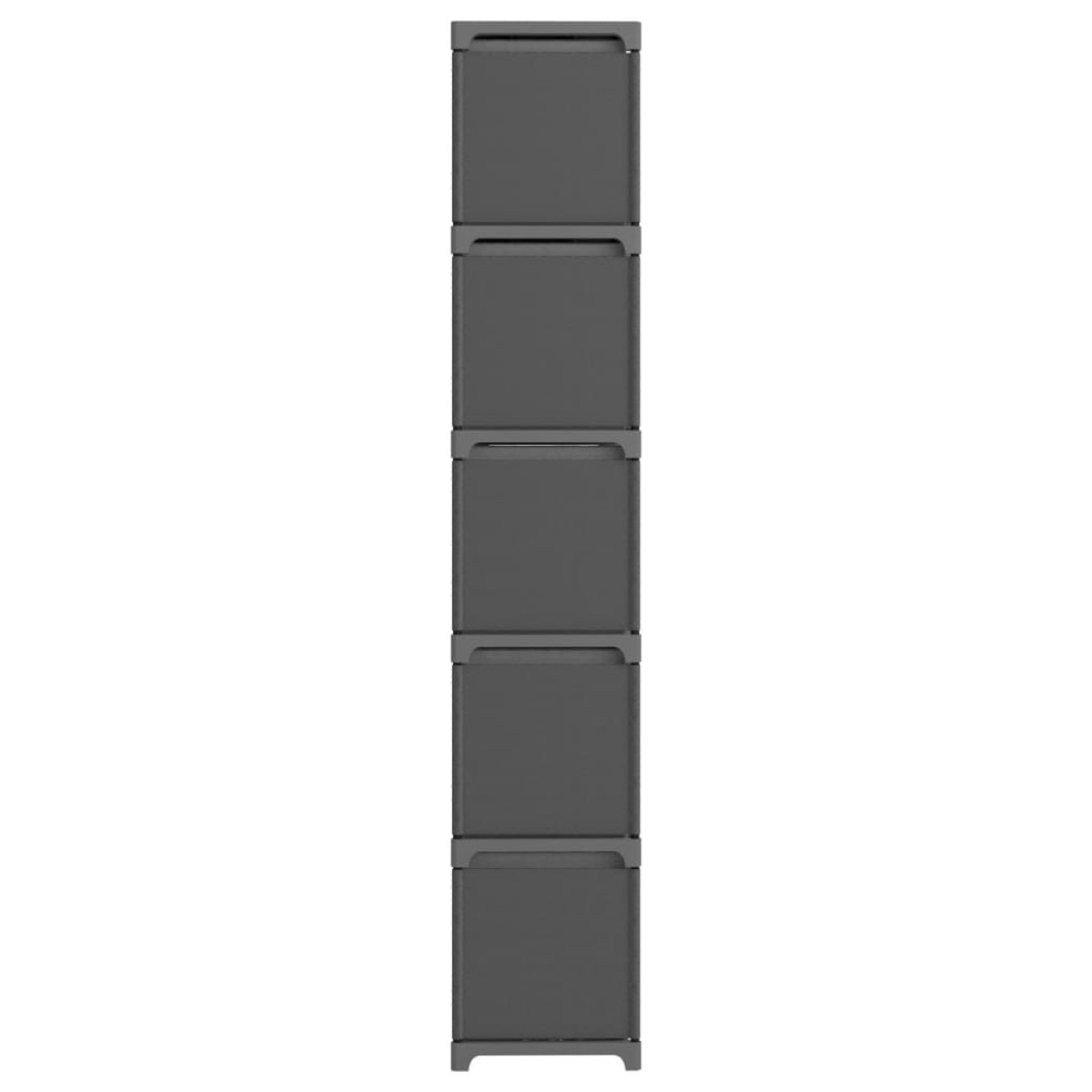 vidaXL Ραφιέρα με 15 Κύβους & Κουτιά Γκρι 103x30x175,5 εκ. Υφασμάτινη