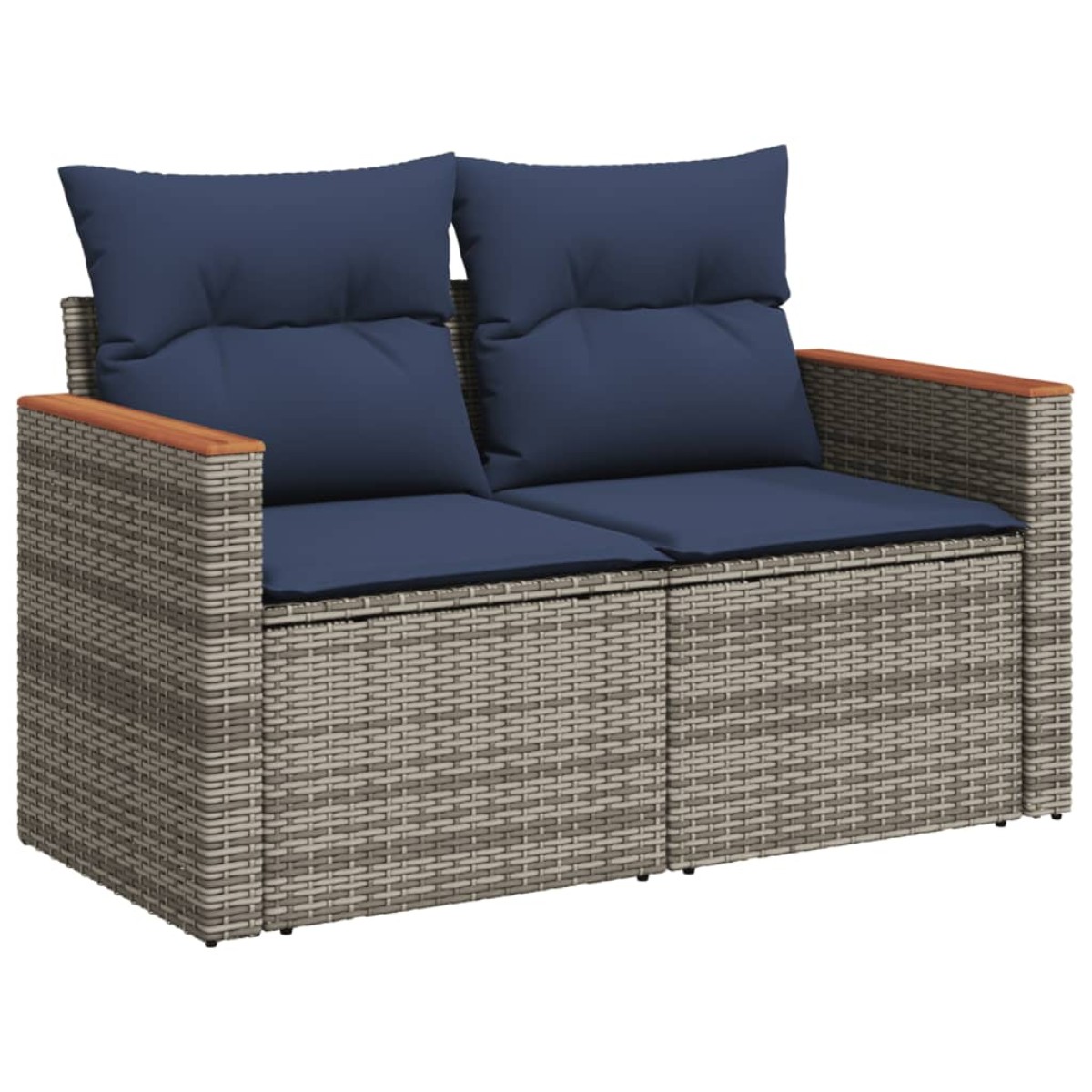 vidaXL Σετ Καναπέδων Κήπου 11 Τεμαχίων με Μαξιλάρια Γκρι από Συνθετικό Ρατάν