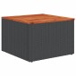 vidaXL Καναπές Σετ 8 Τεμαχίων Μαύρο Συνθετικό Ρατάν με Μαξιλάρια