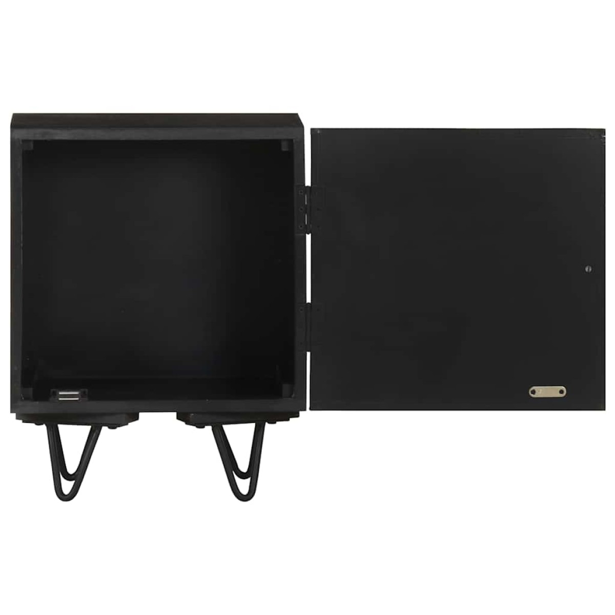vidaXL Κομοδίνο 40 x 30 x 50 εκ. Ορειχάλκινη Πρόσοψη Μασίφ Ξύλο Μάνγκο