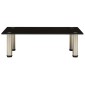 vidaXL Βάση Τηλεόρασης Μαύρη 60 x 35 x 17 εκ. από Ψημένο Γυαλί