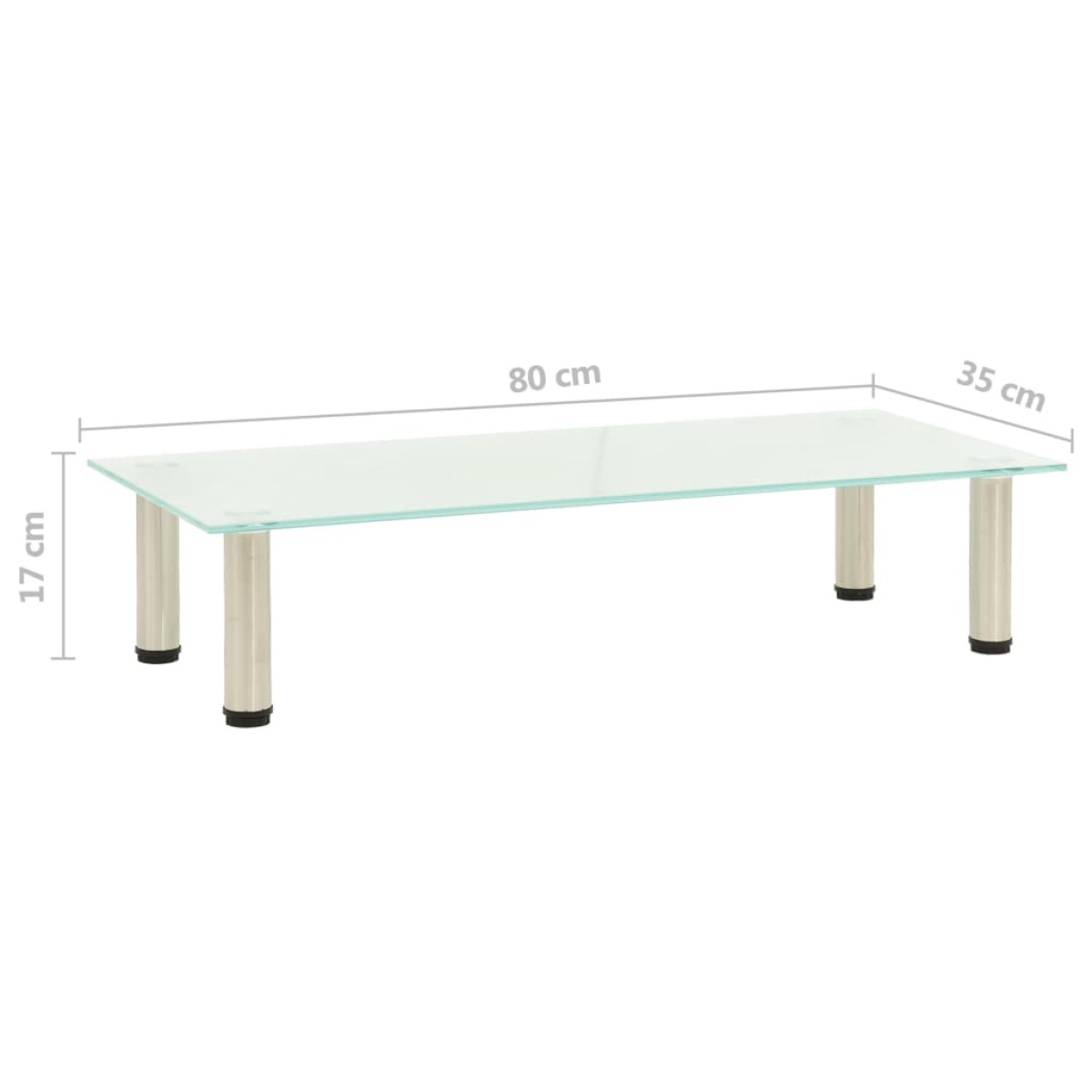 vidaXL Βάση Τηλεόρασης Αμμοβολισμένη 80 x 35 x 17 εκ. από Ψημένο Γυαλί