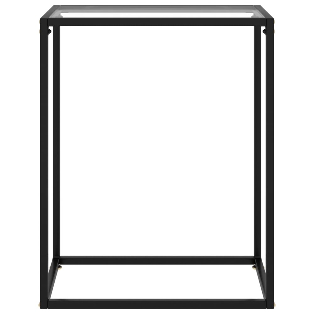 vidaXL Τραπέζι Κονσόλα Διαφανές 60 x 35 x 75 εκ. από Ψημένο Γυαλί