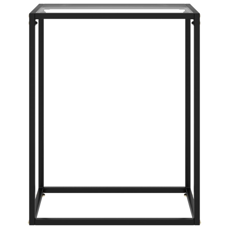 vidaXL Τραπέζι Κονσόλα Διαφανές 60 x 35 x 75 εκ. από Ψημένο Γυαλί