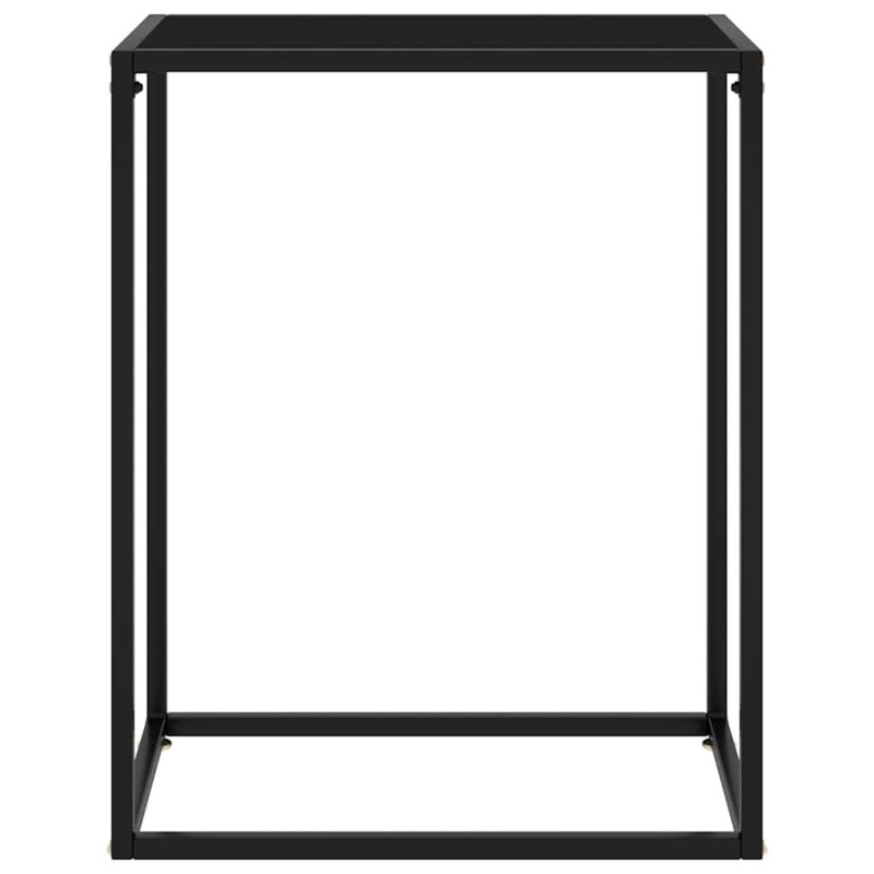vidaXL Τραπέζι Κονσόλα Μαύρο 60 x 35 x 75 εκ. από Ψημένο Γυαλί