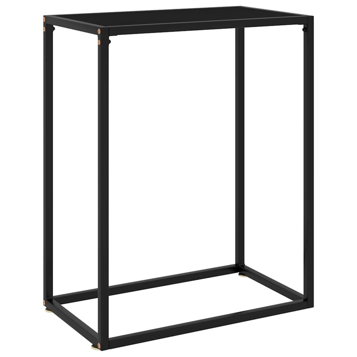 vidaXL Τραπέζι Κονσόλα Μαύρο 60 x 35 x 75 εκ. από Ψημένο Γυαλί