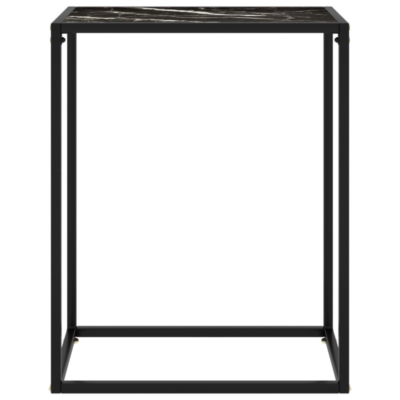 vidaXL Τραπέζι Κονσόλα Μαύρο 60 x 35 x 75 εκ. από Ψημένο Γυαλί