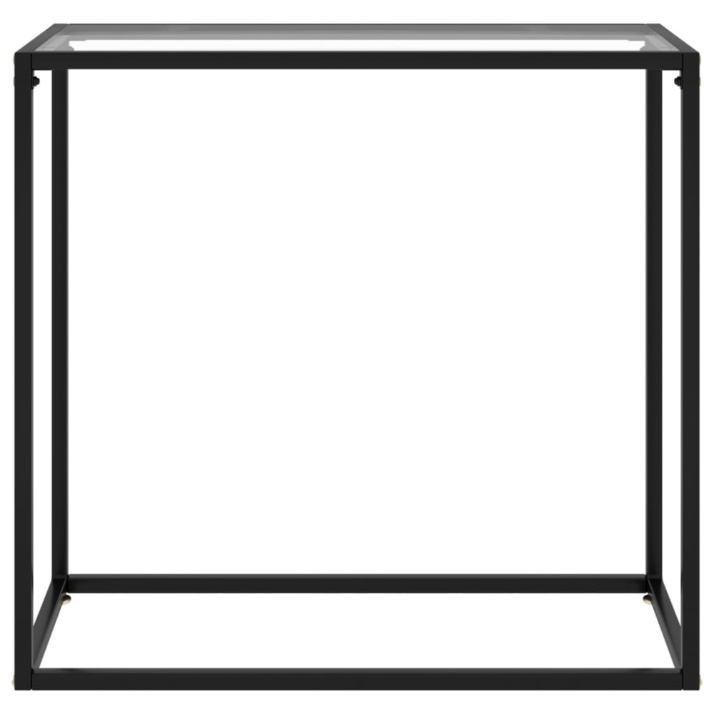 vidaXL Τραπέζι Κονσόλα Διαφανές 80 x 35 x 75 εκ. από Ψημένο Γυαλί