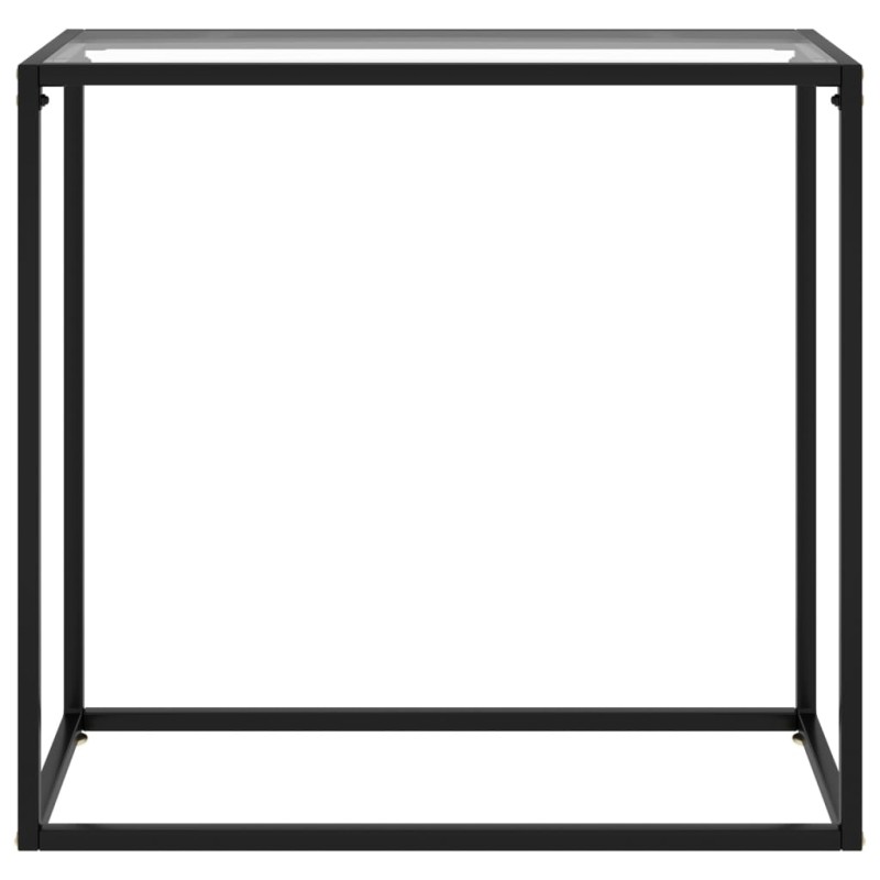 vidaXL Τραπέζι Κονσόλα Διαφανές 80 x 35 x 75 εκ. από Ψημένο Γυαλί