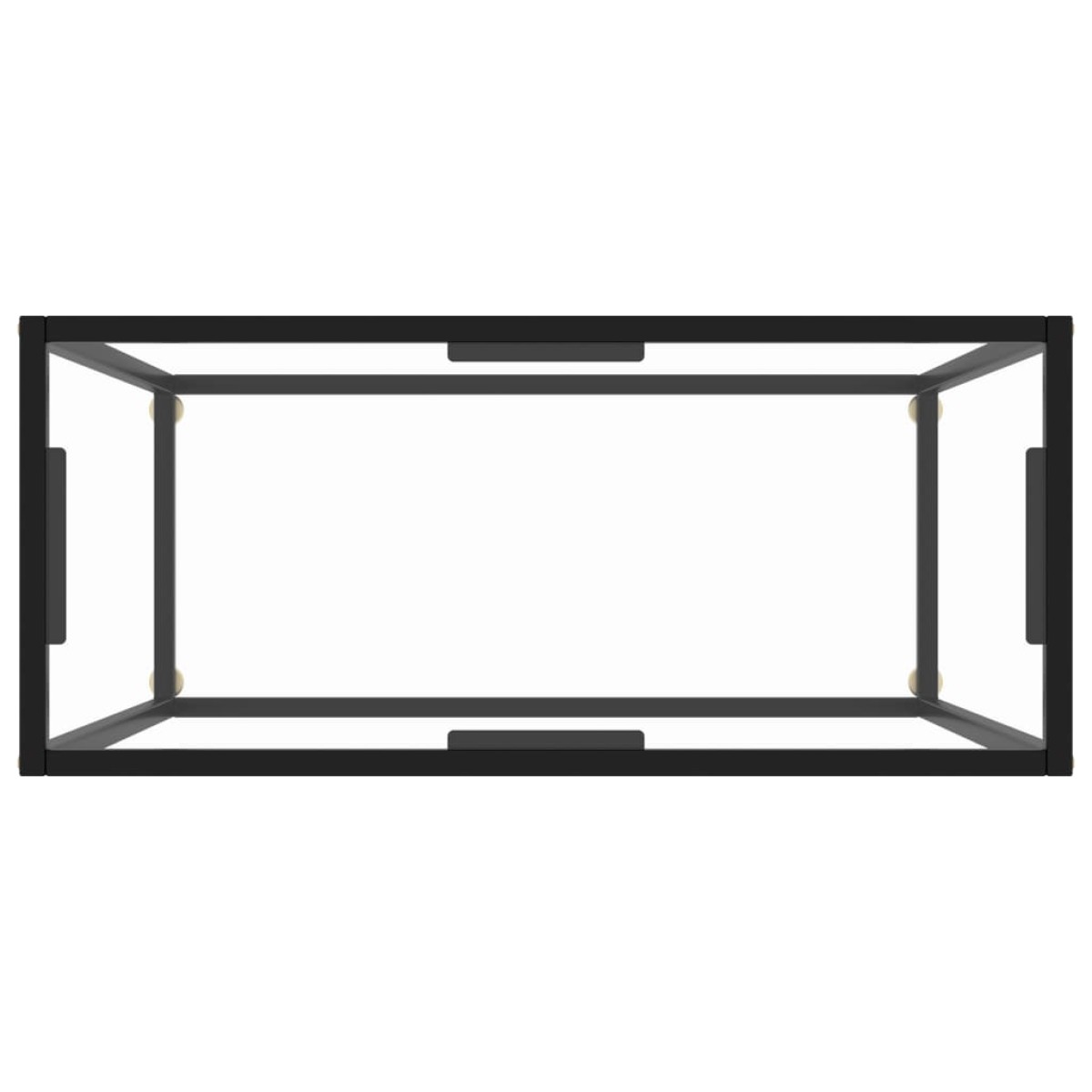 vidaXL Τραπέζι Κονσόλα Διαφανές 80 x 35 x 75 εκ. από Ψημένο Γυαλί