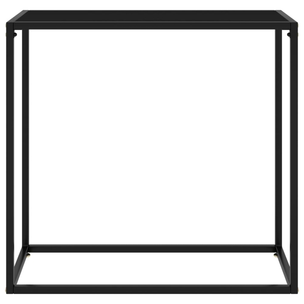 vidaXL Τραπέζι Κονσόλα Μαύρο 80 x 35 x 75 εκ. από Ψημένο Γυαλί
