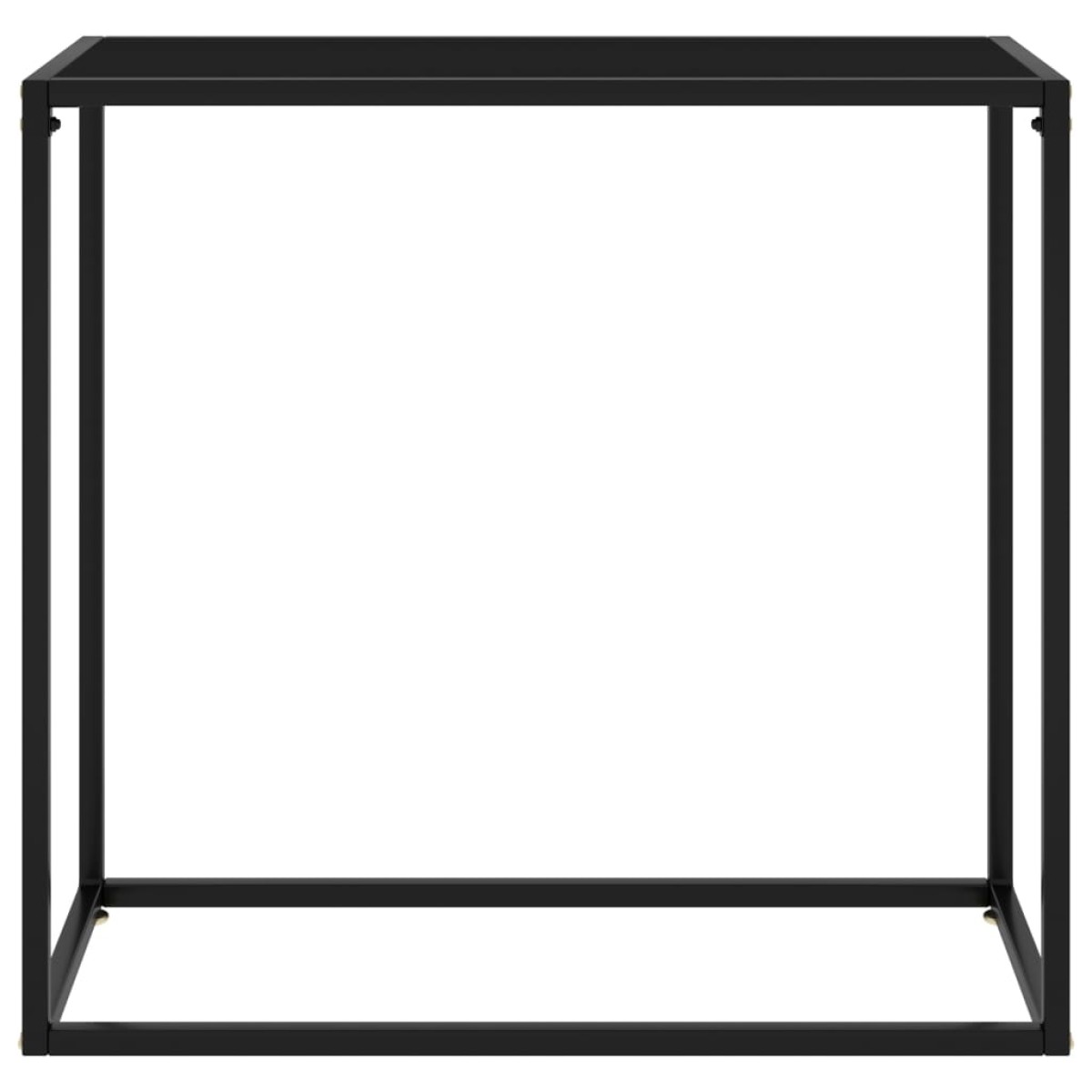 vidaXL Τραπέζι Κονσόλα Μαύρο 80 x 35 x 75 εκ. από Ψημένο Γυαλί