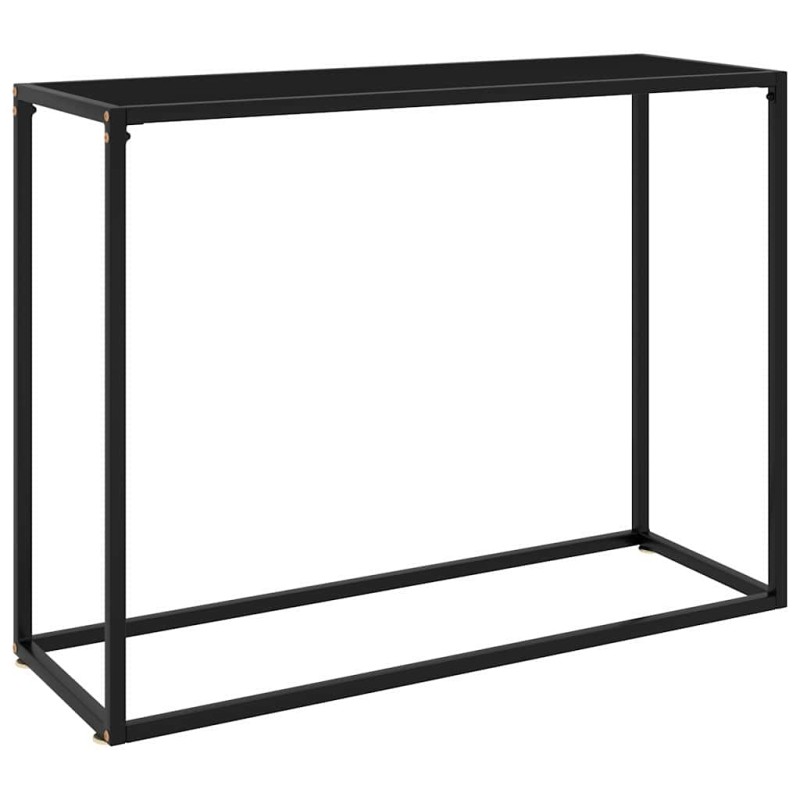 vidaXL Τραπέζι Κονσόλα Μαύρο 100 x 35 x 75 εκ. από Ψημένο Γυαλί