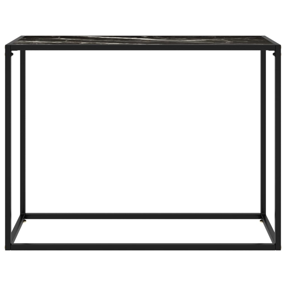 vidaXL Τραπέζι Κονσόλα Μαύρο 100 x 35 x 75 εκ. από Ψημένο Γυαλί