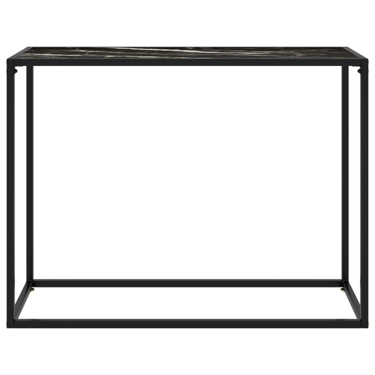 vidaXL Τραπέζι Κονσόλα Μαύρο 100 x 35 x 75 εκ. από Ψημένο Γυαλί
