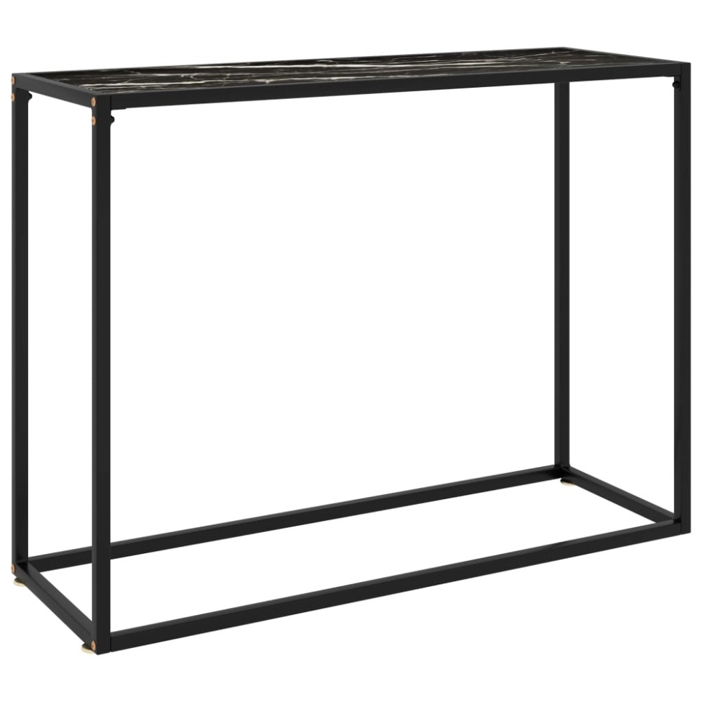 vidaXL Τραπέζι Κονσόλα Μαύρο 100 x 35 x 75 εκ. από Ψημένο Γυαλί