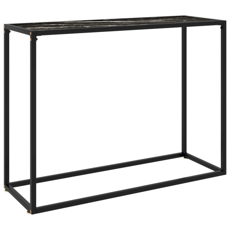 vidaXL Τραπέζι Κονσόλα Μαύρο 100 x 35 x 75 εκ. από Ψημένο Γυαλί