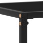 vidaXL Τραπέζι Κονσόλα Μαύρο 120 x 35 x 75 εκ. από Ψημένο Γυαλί