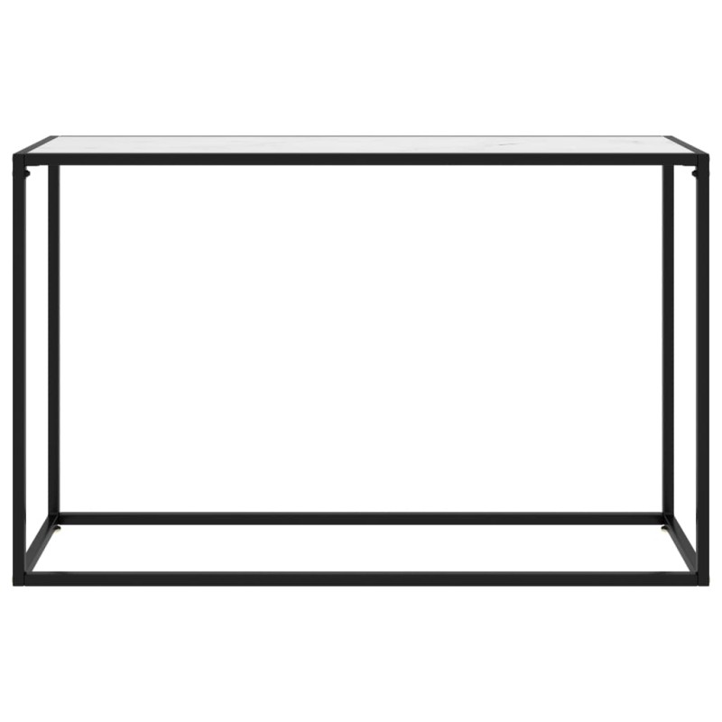 vidaXL Τραπέζι Κονσόλα Λευκό 120 x 35 x 75 εκ. από Ψημένο Γυαλί