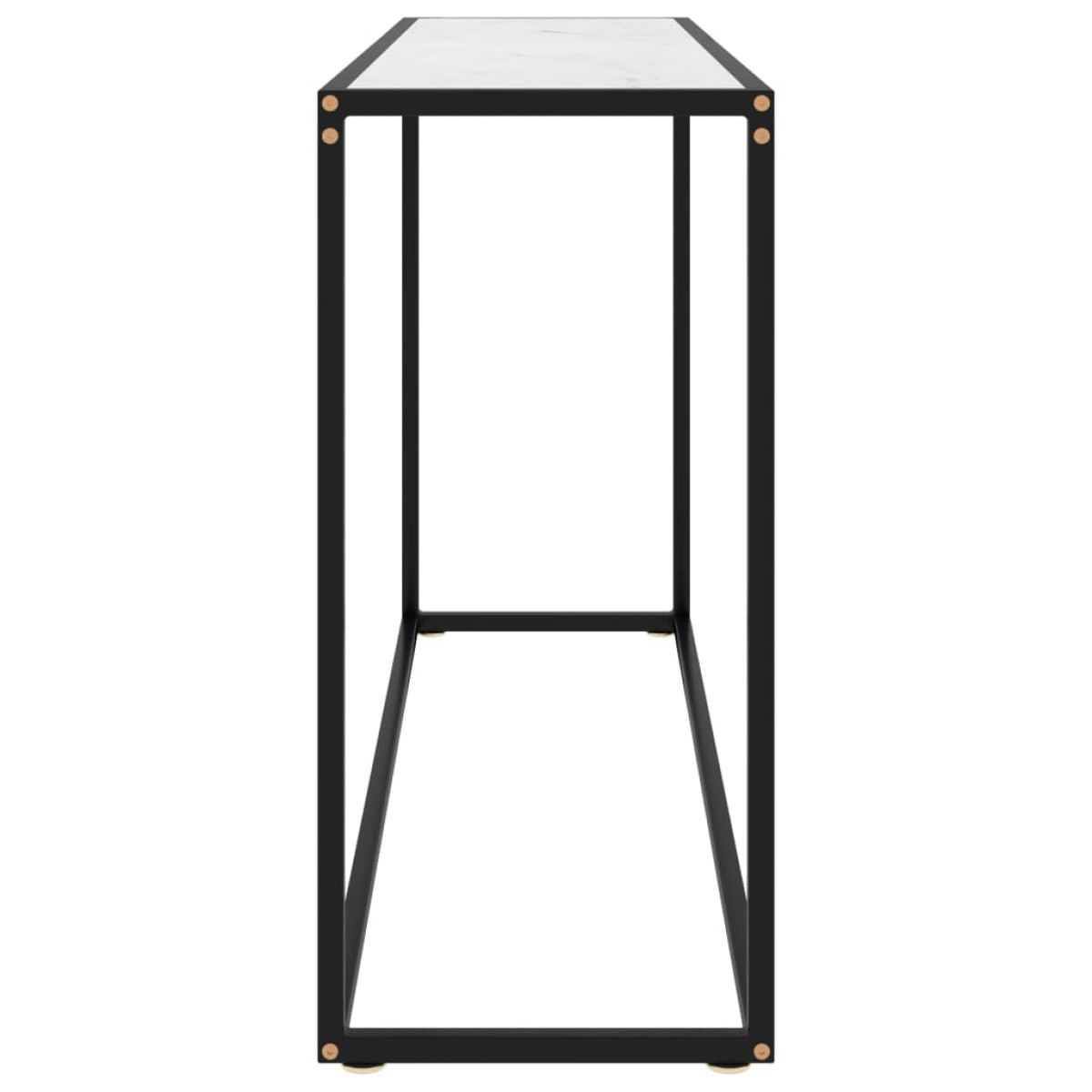 vidaXL Τραπέζι Κονσόλα Λευκό 120 x 35 x 75 εκ. από Ψημένο Γυαλί