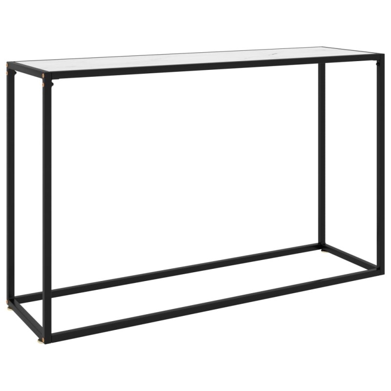 vidaXL Τραπέζι Κονσόλα Λευκό 120 x 35 x 75 εκ. από Ψημένο Γυαλί