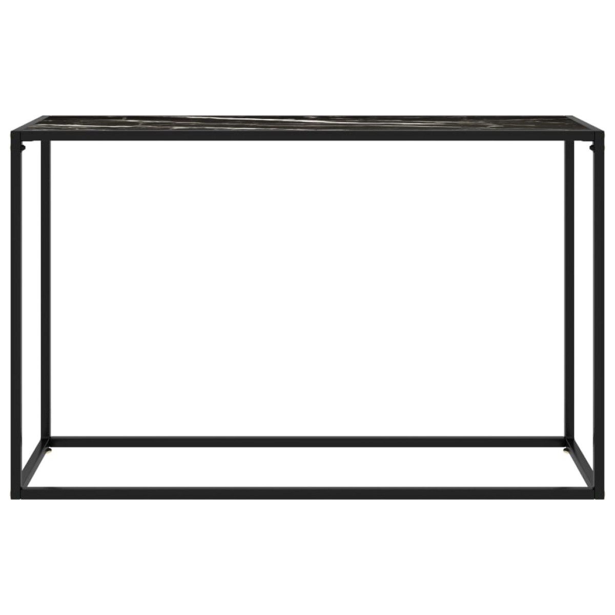 vidaXL Τραπέζι Κονσόλα Μαύρο 120 x 35 x 75 εκ. από Ψημένο Γυαλί