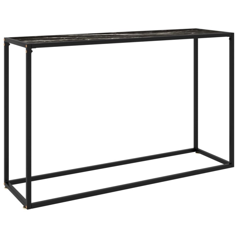 vidaXL Τραπέζι Κονσόλα Μαύρο 120 x 35 x 75 εκ. από Ψημένο Γυαλί