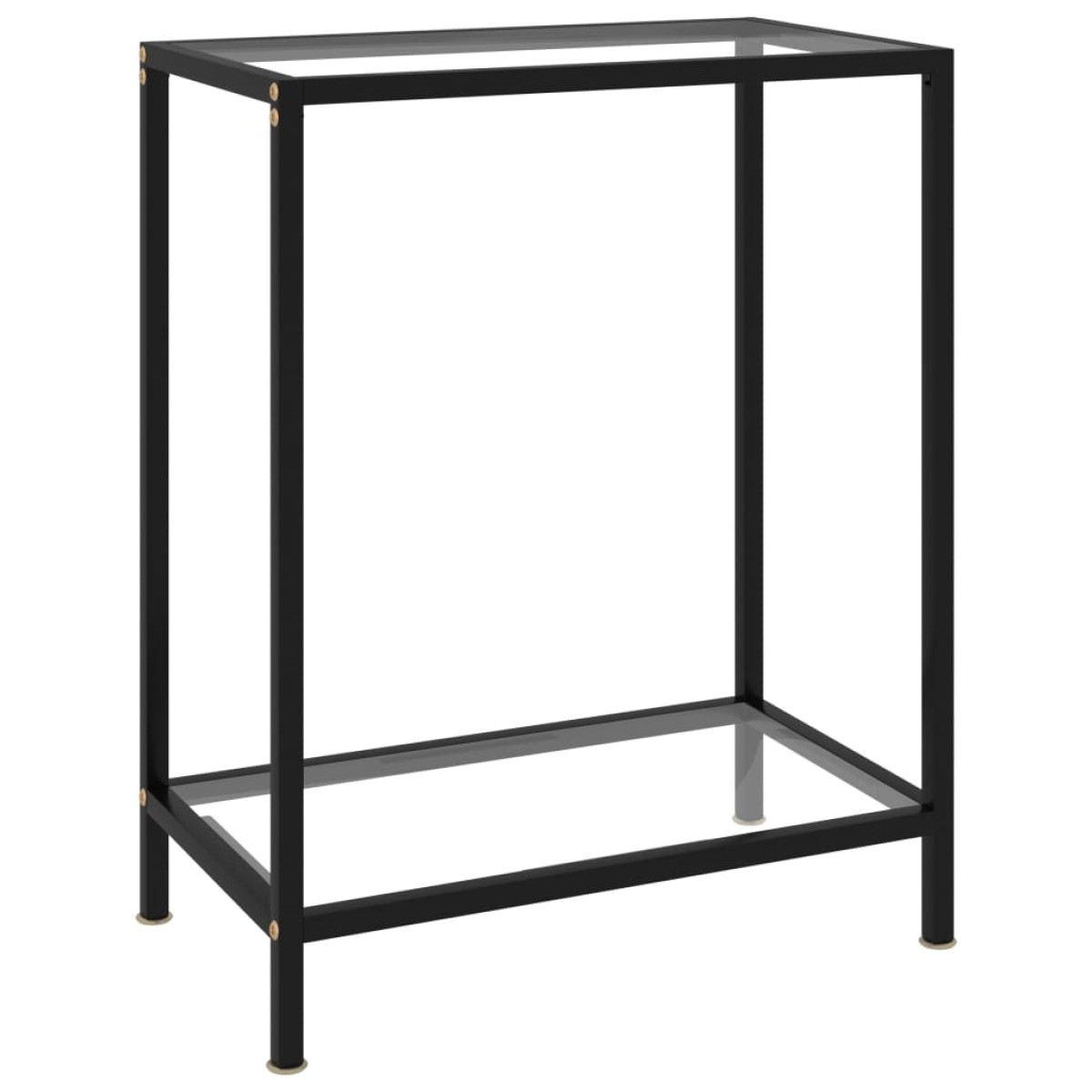 vidaXL Τραπέζι Κονσόλα Διαφανές 60 x 35 x 75 εκ. από Ψημένο Γυαλί