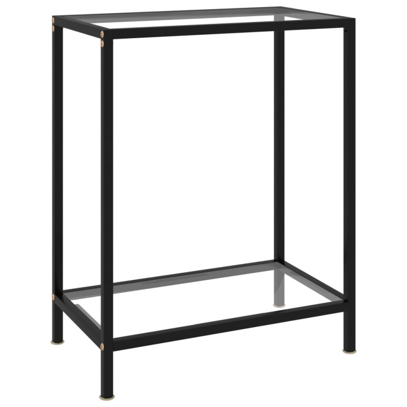 vidaXL Τραπέζι Κονσόλα Διαφανές 60 x 35 x 75 εκ. από Ψημένο Γυαλί