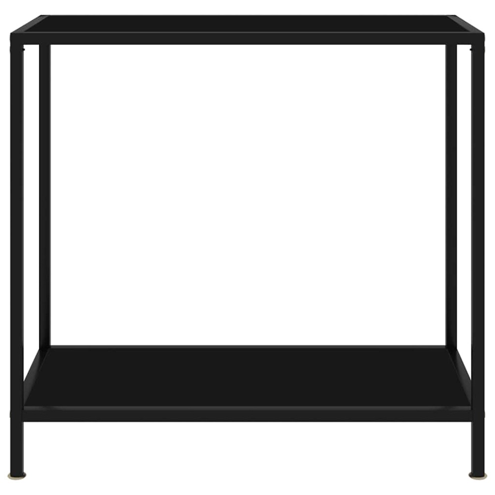vidaXL Τραπέζι Κονσόλα Μαύρο 80 x 35 x 75 εκ. από Ψημένο Γυαλί