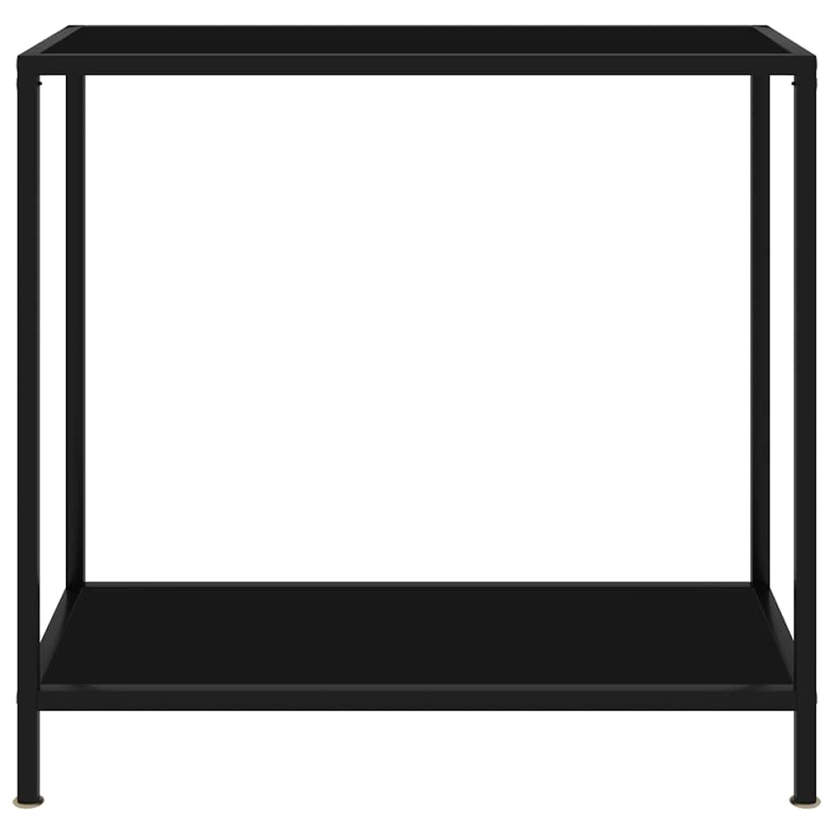 vidaXL Τραπέζι Κονσόλα Μαύρο 80 x 35 x 75 εκ. από Ψημένο Γυαλί