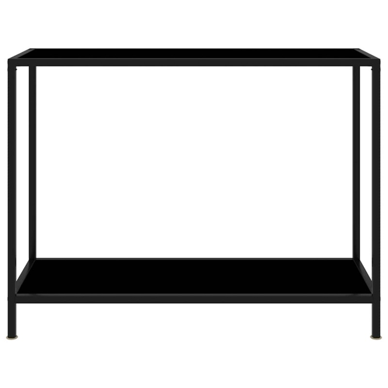 vidaXL Τραπέζι Κονσόλα Μαύρο 100 x 35 x 75 εκ. από Ψημένο Γυαλί