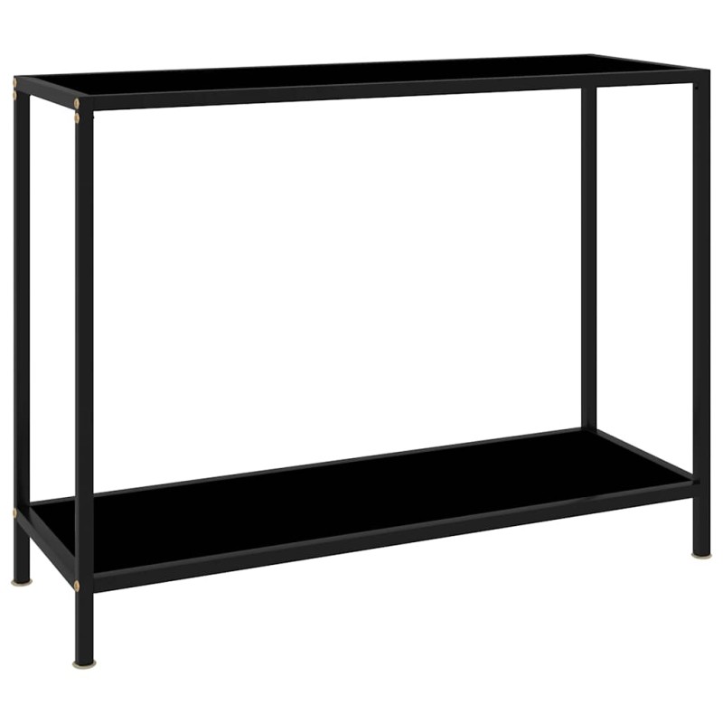 vidaXL Τραπέζι Κονσόλα Μαύρο 100 x 35 x 75 εκ. από Ψημένο Γυαλί