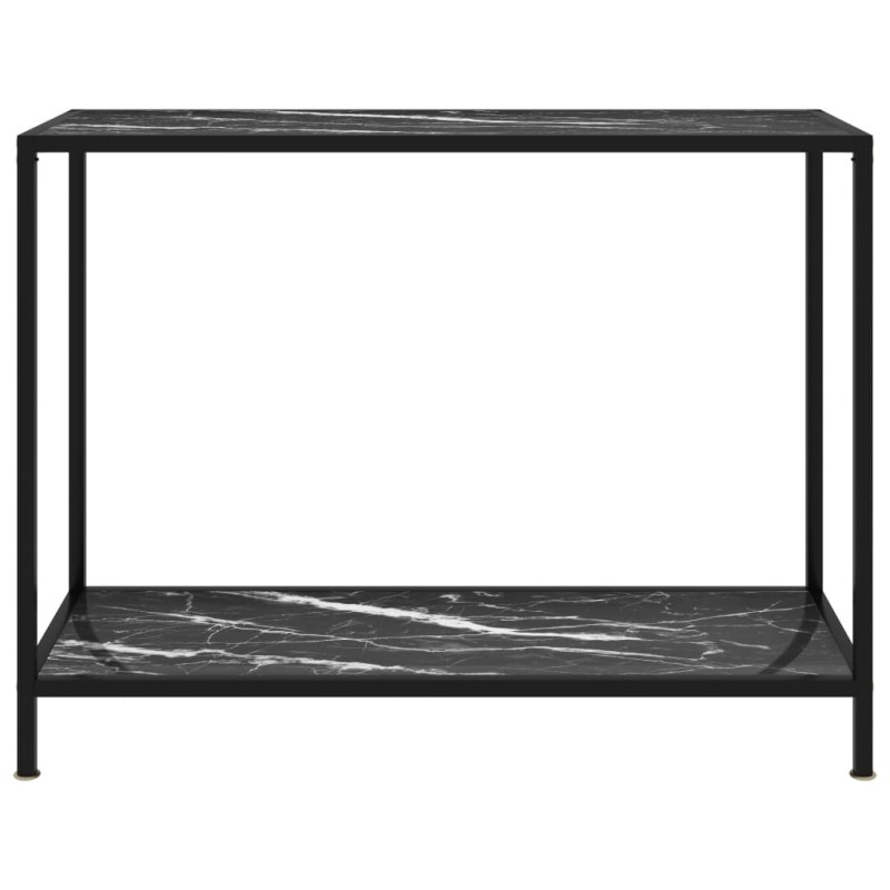 vidaXL Τραπέζι Κονσόλα Μαύρο 100 x 35 x 75 εκ. από Ψημένο Γυαλί