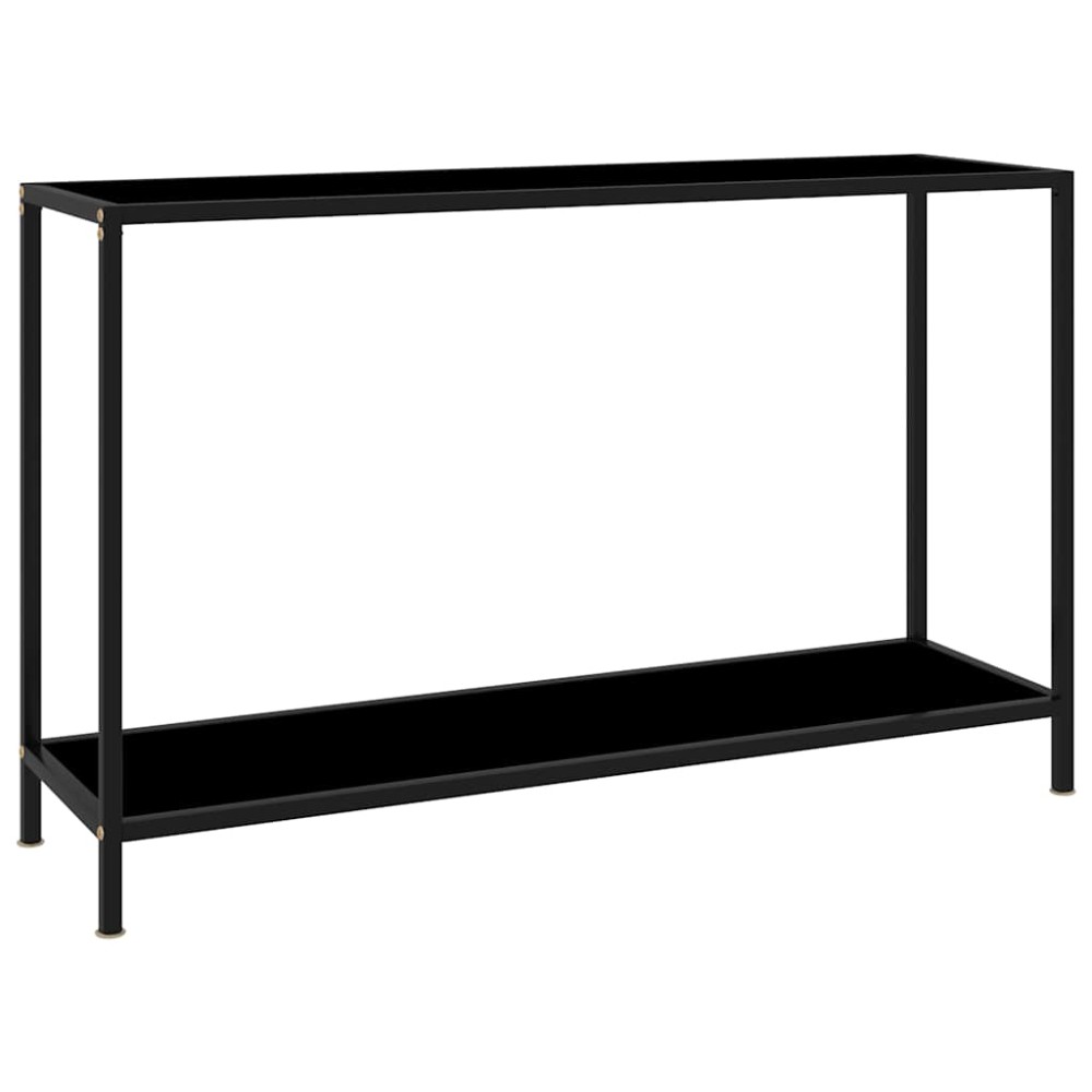 vidaXL Τραπέζι Κονσόλα Μαύρο 120 x 35 x 75 εκ. από Ψημένο Γυαλί
