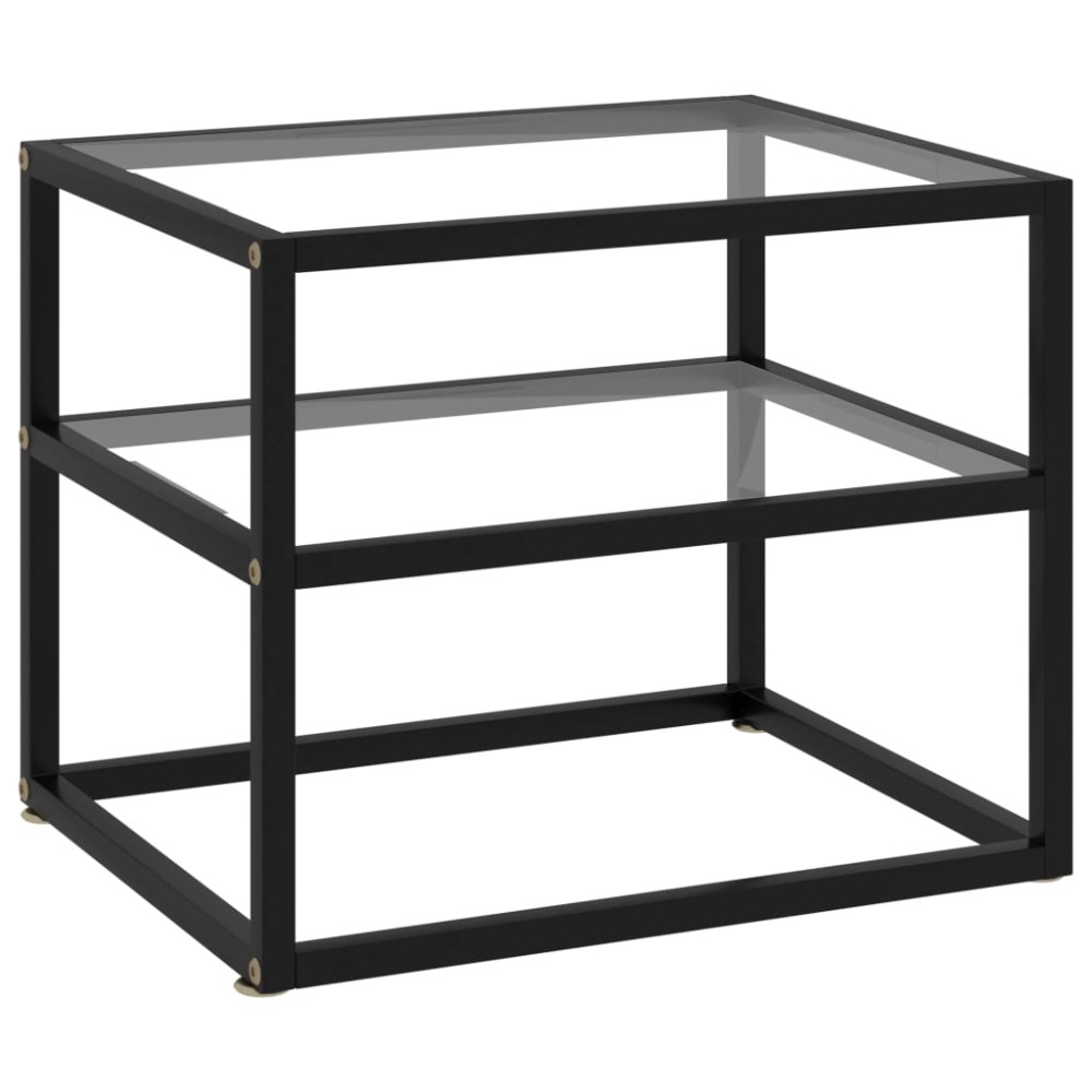 vidaXL Τραπέζι Κονσόλα Διαφανές 50 x 40 x 40 εκ. από Ψημένο Γυαλί