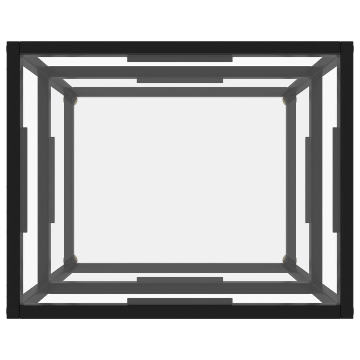 vidaXL Τραπέζι Κονσόλα Διαφανές 50 x 40 x 40 εκ. από Ψημένο Γυαλί