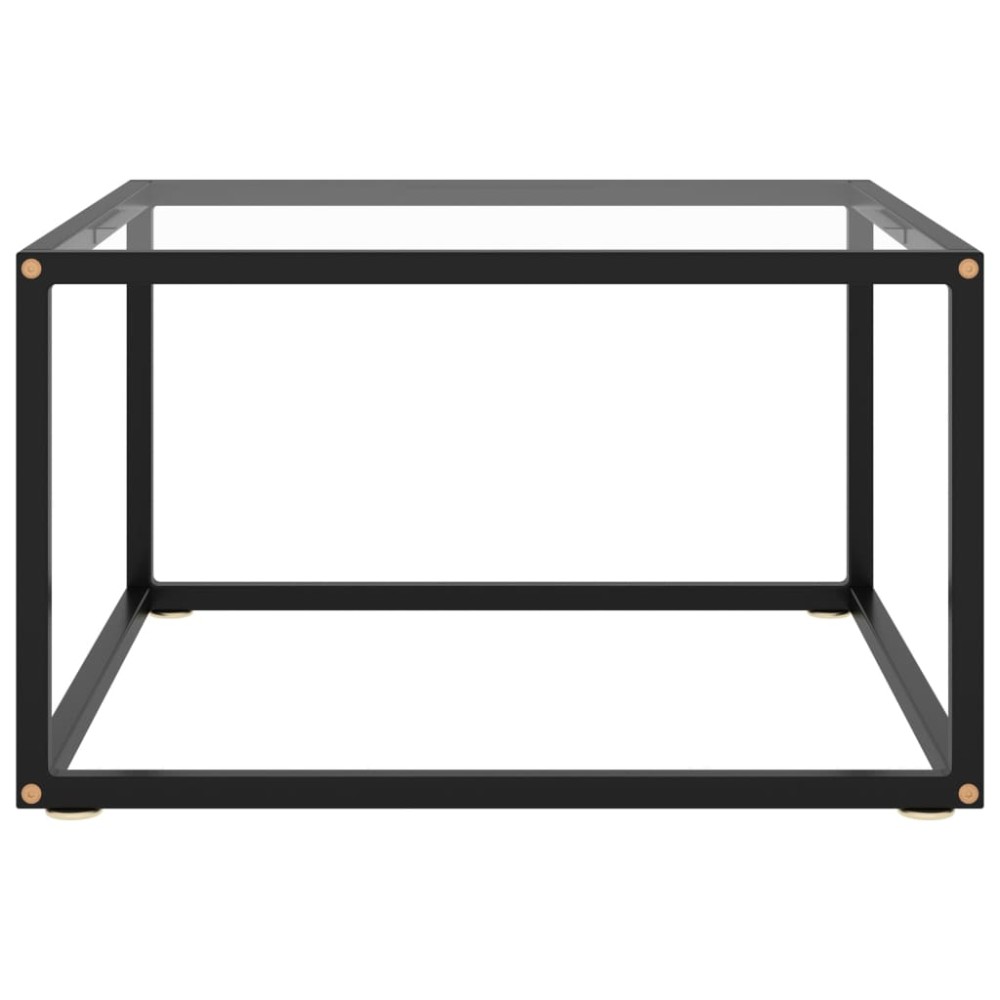vidaXL Τραπεζάκι Σαλονιού Μαύρο 60 x 60 x 35 εκ. με Ψημένο Γυαλί