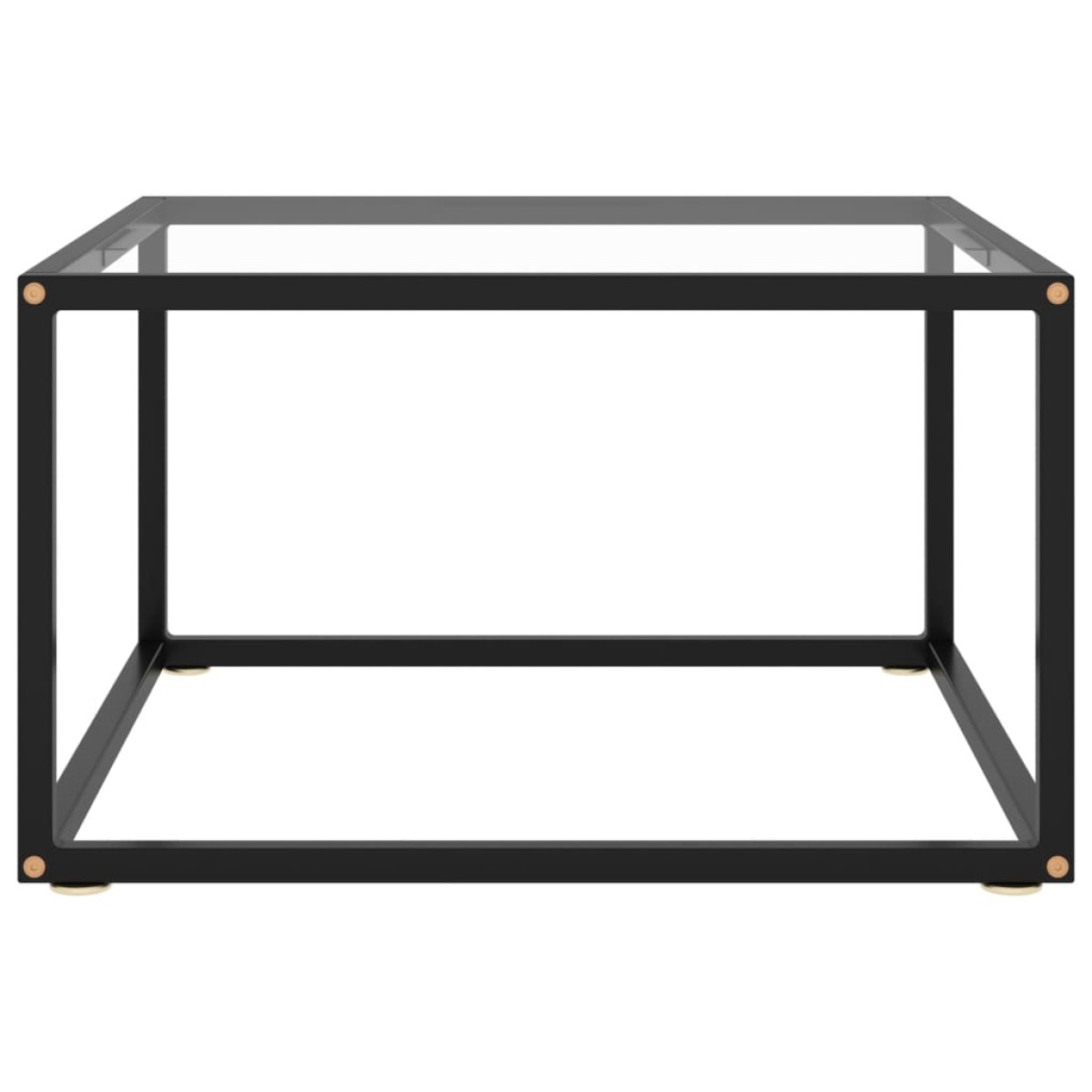 vidaXL Τραπεζάκι Σαλονιού Μαύρο 60 x 60 x 35 εκ. με Ψημένο Γυαλί