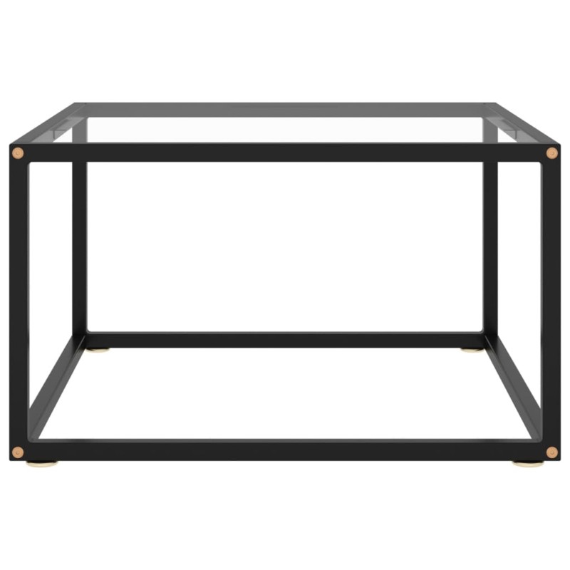 vidaXL Τραπεζάκι Σαλονιού Μαύρο 60 x 60 x 35 εκ. με Ψημένο Γυαλί