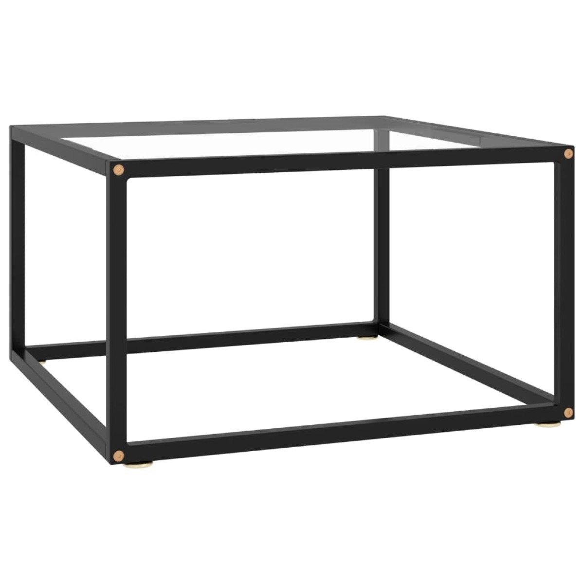 vidaXL Τραπεζάκι Σαλονιού Μαύρο 60 x 60 x 35 εκ. με Ψημένο Γυαλί
