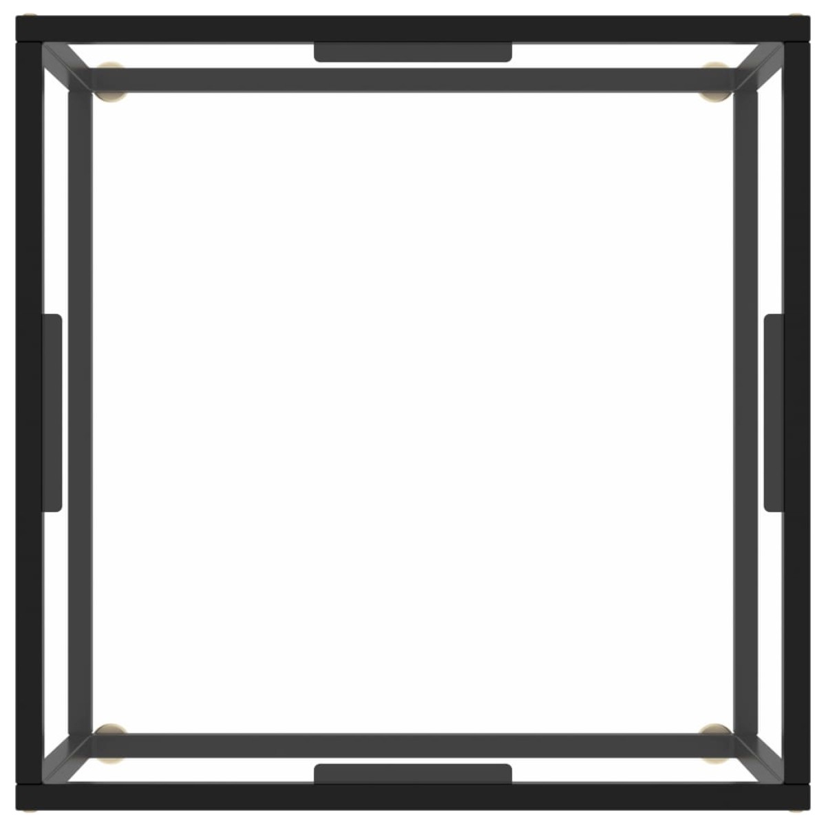 vidaXL Τραπεζάκι Σαλονιού Μαύρο 60 x 60 x 35 εκ. με Ψημένο Γυαλί