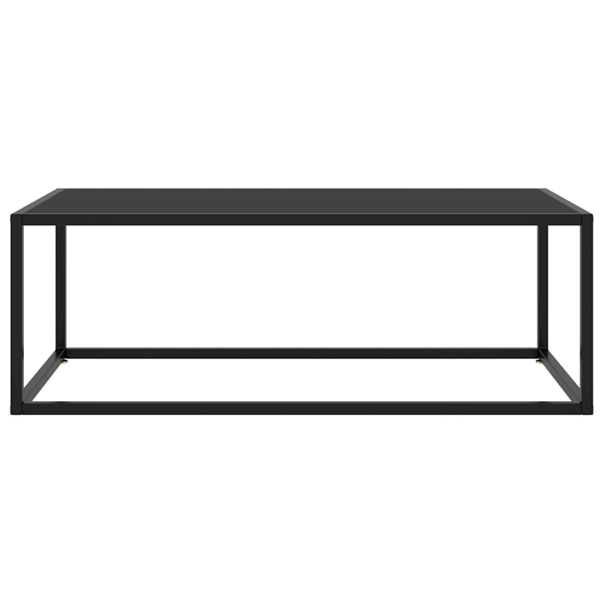 vidaXL Τραπεζάκι Σαλονιού Μαύρο 100 x 50 x 35 εκ. με Μαύρο Γυαλί